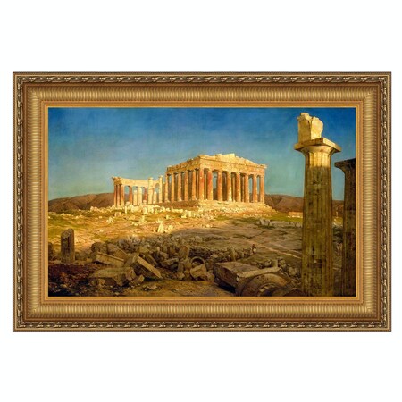 Design Toscano The Parthenon Framed Canvas Replica Painting, Small DA5941
